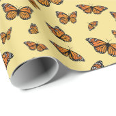 Monarch Butterfly Random Flight Pattern Geschenkpapier (Rolleneckpunkt)