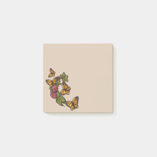Monarch Butterfly Red Clove Post-it Klebezettel