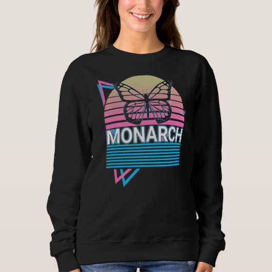 Monarch Butterfly Retro Sweatshirt (Vorderseite)