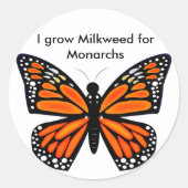 Monarch Butterfly Runder Aufkleber (Vorderseite)
