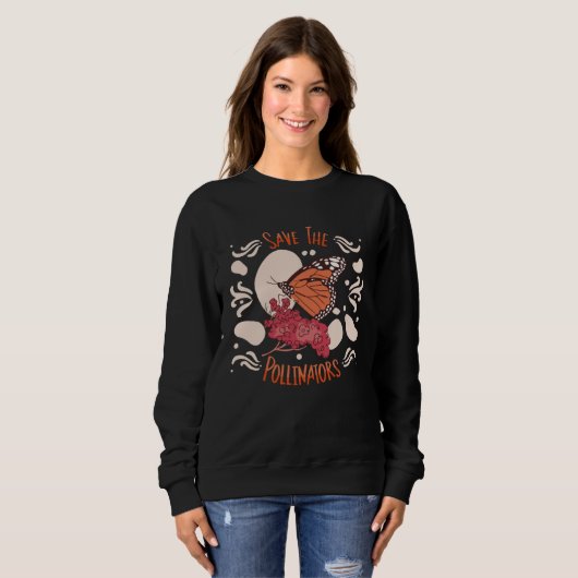 Monarch Butterfly Save The Pollinators Insect Ento Sweatshirt (Vorne ganz)