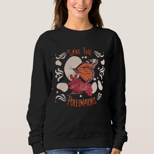 Monarch Butterfly Save The Pollinators Insect Ento Sweatshirt (Vorderseite)