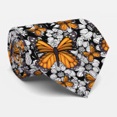Monarch Butterfly Schmetterlinge Blume Floral Neck Krawatte (Gerollt)