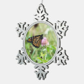 Monarch Butterfly Schneeflocken Zinn-Ornament (Rechts)