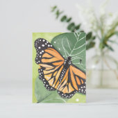 Monarch Butterfly | Schöne Wasserfarbe Postkarte (Stehend Vorderseite)