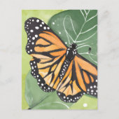 Monarch Butterfly | Schöne Wasserfarbe Postkarte (Vorderseite)