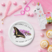 Monarch Butterfly ( schwarz / gelb ) auf Lilie Pappteller (Party)