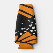 Monarch Butterfly Schwarzweiß-Orange-Adaption Flaschenkühler (Vorderseite)