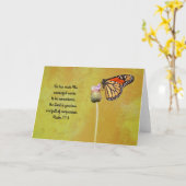 Monarch Butterfly Scripting Grace Card Karte (Gelbe Blume)