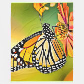 Monarch Butterfly Sip Design Fleecedecke (Vorderseite)