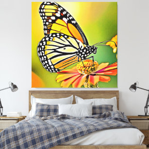 Monarch Butterfly Sip Design Leinwanddruck