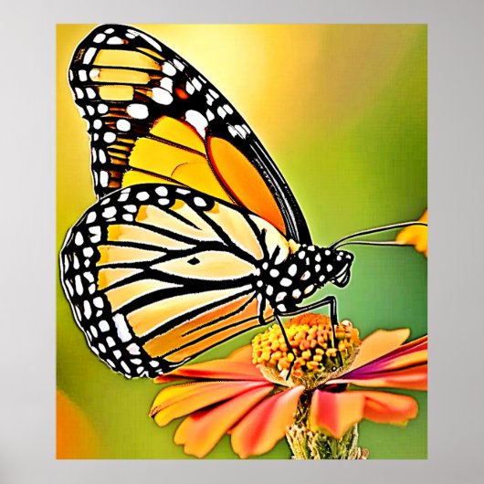 Monarch Butterfly Sip Design Poster (Vorne)