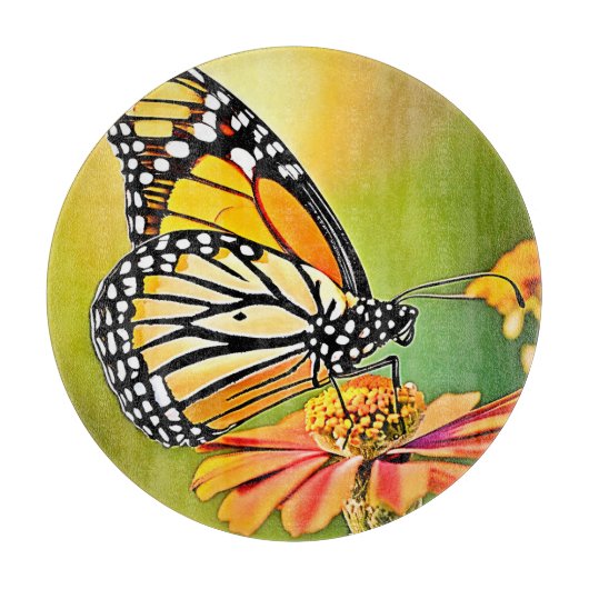 Monarch Butterfly Sip Design Schneidebrett (Vorderseite)
