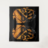 Monarch Butterfly Skulls Wandteppich (Vorderseite)