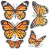 Monarch Butterfly Sortiment Vinyl Contour Aufkleber (Vorderseite)