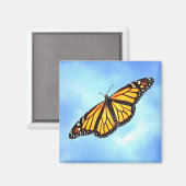 Monarch Butterfly Square Magnet (Vorderseite/Rückseite)