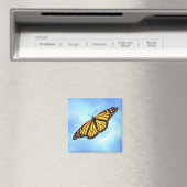 Monarch Butterfly Square Magnet (In Situ (Geschirrspüler))