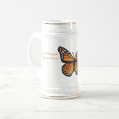 Monarch Butterfly Stein Bierglas (Vorderseite Links)