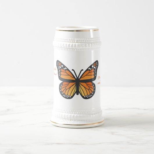 Monarch Butterfly Stein Bierglas (Mittel)
