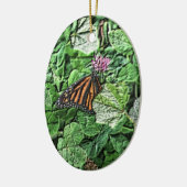 Monarch Butterfly Stift Zeichnend Naturschmuck Keramik Ornament (Links)