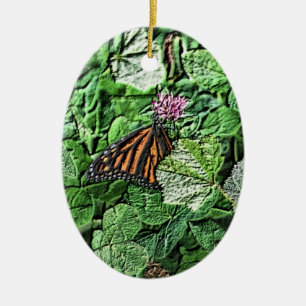 Monarch Butterfly Stift Zeichnend Naturschmuck Keramik Ornament