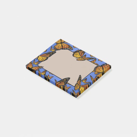 Monarch Butterfly Storm Post-it Klebezettel (angewinkelt)