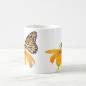 Monarch Butterfly Sunflower Flower Floral Garden Kaffeetasse (Mittel)
