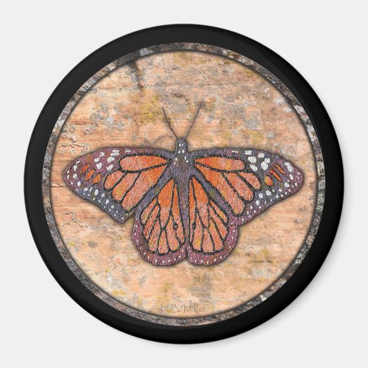 Monarch Butterfly Talking Canyons, New Mexico Magnet (Vorne)