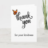 Monarch Butterfly Thank You Karte (Vorderseite)