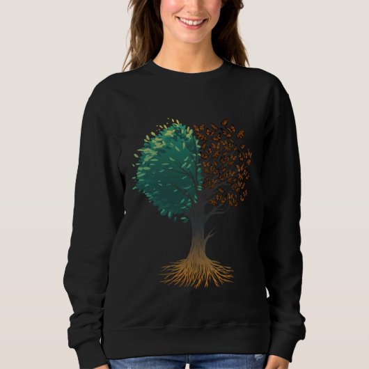 Monarch Butterfly Tree Insect Collector Entomologi Sweatshirt (Vorderseite)