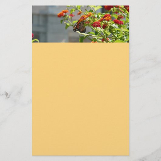 Monarch Butterfly über den Roten Schmetterling Bus Briefpapier (Vorderseite)