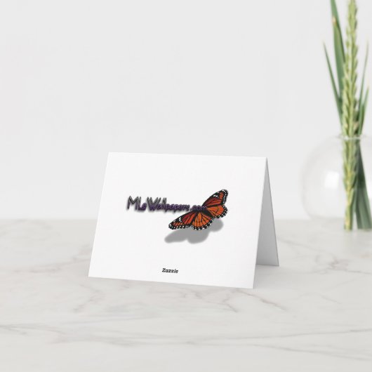 Monarch Butterfly über den Roten Schmetterling Bus Dankeskarte (Rückseite)