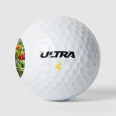 Monarch Butterfly über den Roten Schmetterling Bus Golfball (Logo)
