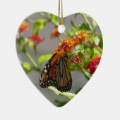 Monarch Butterfly über den Roten Schmetterling Bus Keramik Ornament (Rechts)