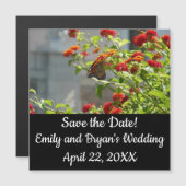 Monarch Butterfly über den Roten Schmetterling Bus Magnetkarte (Vorne/Hinten)