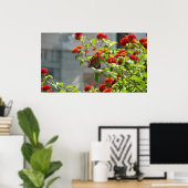 Monarch Butterfly über den Roten Schmetterling Bus Poster (Heimbüro)