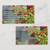 Monarch Butterfly über den Roten Schmetterling Bus Visitenkarte (Vorne/Hinten)