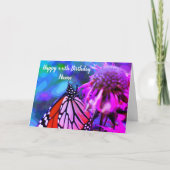 Monarch Butterfly Über die Blume Karte (Vorderseite)