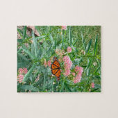 Monarch Butterfly über die Milkweed Puzzle (Horizontal)