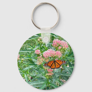 Monarch Butterfly über die Milkweed Schlüsselanhänger