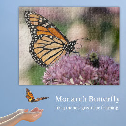 Monarch Butterfly über die natürliche Wildblume Puzzle