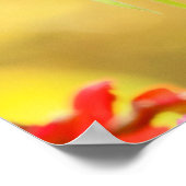 Monarch Butterfly über Zinnia Poster (Ecke)