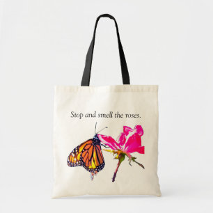 Monarch Butterfly und Rose Tasche