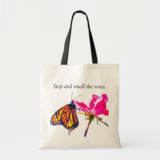 Monarch Butterfly und Rose Tasche (Vorne)