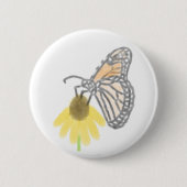 Monarch Butterfly und Schwarz-Mit Augen Susan Button (Vorderseite)