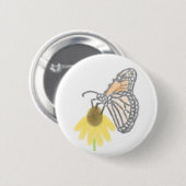 Monarch Butterfly und Schwarz-Mit Augen Susan Button (Vorne & Hinten)