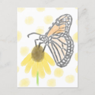 Monarch Butterfly und Schwarz-Mit Augen Susan Postkarte