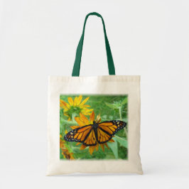 Monarch Butterfly und Sonnenblumen Tragetasche