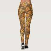 MONARCH BUTTERFLY verblasstes Muster Gold Leggings (Rückseite)
