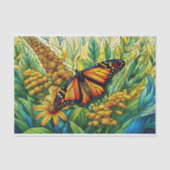 Monarch Butterfly verklebtes Glas Seidenpapier (Vorderseite)